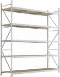 META Weitspannregal,MINI-RACK Grundfeld B260-,0xT800xH3000mm 5 Spanpla-