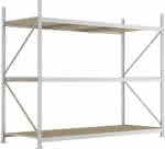 META Weitspannregal,MINI-RACK Grundfeld B260-,0xT1050xH2200mm 3 Spanpl-