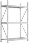 META Weitspannregal,MINI-RACK Anbaufeld B140-,0xT650xH2200mm 3 Stahlpa-