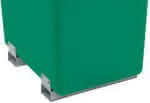 Rechteckbehälter 700 l,B830xT1180xH800 mm,grün mit Staplertaschen