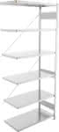 META Steckregal META CLIP,230 Anbaufeld 6 Böden,B1000xT500xH2500mm