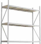 META Weitspannregal,MINI-RACK Grundfeld B220-,0xT650xH2200mm 3 Spanpla-