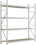 META Weitspannregal,MINI-RACK Grundfeld B220-,0xT650xH2500mm 4 Spanpla-