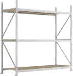 META Weitspannregal,MINI-RACK Grundfeld B220-,0xT800xH2200mm 3 Spanpla-
