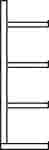 Kragarmregal M Anbaufeld,B1000xT500xH2500 mm,einseitig RAL 5010 - 4 Arme Traglast 430kg