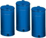 Abfallbehälter m.Pedal,H700 mm D450 mm blau,VAR