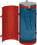 Abfallsammler mit Tür,120 l rot H 900 mm,VAR