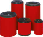 Papierkorb 30 l rot,selbstlöschend,VAR