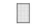 TTS Aufsatzelement,Trennwandsystem Vario,500mm Drahtgitter RAL7037
