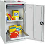 Beistellschrank,B500xT500xH1000 mm,RAL7035 - 1 Schublade, 2 Wannen