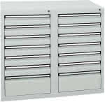 Schubladenschrank 14 SLR,900x1000x500 mm grau,stumpf