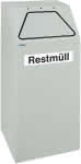 Wertstoffsammler 65 l,grau stationär,stumpf