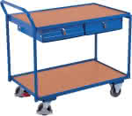 Tischwagen 250 kg,985x590 mm 2 Böd./Schubl,VarioFit