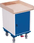 Rollschrank 150kg,B575xT660xH905mm,RAL 7035/5010 - 1 Schrank VarioFit