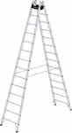 Alu-Stehleiter,2x14 Sprossen,Leiterlänge 4,07 m - Arbeitshöhe bis 5,40 m