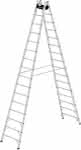 Alu-Stehleiter,2x16 Sprossen,Leiterlänge 4,63 m - Arbeitshöhe bis 5,95 m
