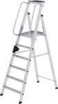Alu-Stehleiter,6 Stufen,Gesamthöhe 2,12 m - Arbeitshöhe bis 3,40 m