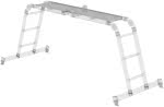 Alu-Riffelblechbelag,mittig klappbar,für Vielzweckleiter - 2x2 + 2x3 + 4x3