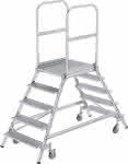 Alu-Podestleiter,2x5 Alu-Stufen,Podesthöhe 1,20 m - Arbeitshöhe bis 3,20 m