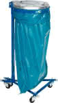 Abfallsammler 120 l blau,fahrbar 4 Rll. ME-Deckel,VAR