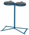Abfallsammler 2x120 l,blau 4Standfüße ME-Deckel,VAR
