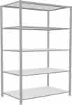 SCHULTE Großfachregal Gr- undfeld Fachlast 150kg 5 Fachböden B1300xT800xH20-