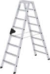 Alu-Stehleiter,2x8 Stufen,Gesamthöhe 1,85 m - Arbeitshöhe bis 3,40 m