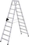 Alu-Stehleiter,2x10 Stufen,Gesamthöhe 2,32 m - Arbeitshöhe bis 3,85 m