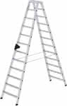 Alu-Stehleiter,2x12 Stufen,Gesamthöhe 2,79 m - Arbeitshöhe bis 4,30 m