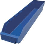 Kleinteilekasten,B120xT600xH95mm blau