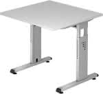 Schreibtisch grau,80x80x72 cm