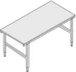 Pack-/Arbeitstisch,B 2000xT 920xH 690-960 mm