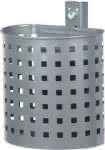 Abfallbeh.20 l halbrund,grau Quadratloch