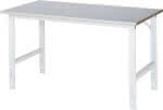 Arbeitstisch Tom - Stahlb,lechbelag-Platte B1250xT,800xH760-1080mm - Stahlblechbelag-Platte