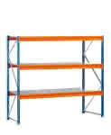 SCHULTE Weitspannregal,Grundfeld W100 Fachlast,950kg 3 Stahlböden