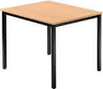 Besprechungstisch 80x 80,Buche/schwarz