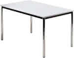 Bespr.-tisch 120 x 80,lichtgrau/Chrom