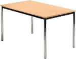Bespr.-tisch 120 x 80,Buche/Chrom