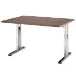 Schreibtisch Nussbaum,1200x800x680-760 mm O