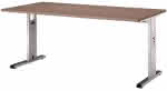 Schreibtisch Nussbaum,1600x800x680-760 mm O