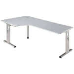 Schreibtisch lichtgrau,2000x1200x680-760 mm O