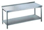Arbeitstisch offen m.Bord,1600x700x850 Edelstahl,Chromonorm