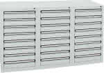 Schubladenschrank 24 SLR,900x1500x500 mm grau,stumpf