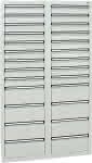 Schubladenschrank 26 SLR,1800x1000x500 mm grau,stumpf