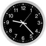 Funk-Wanduhr D300 elegant,Ziffernblatt sw, Zahlen,Mobatime