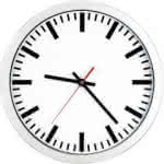 Funk-Wanduhr D300 elegant,Ziffernblatt we, Striche,Mobatime