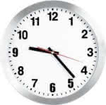 Funk-Wanduhr D300 klass.,Ziffernblatt we, Zahlen,Mobatime