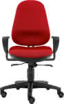 Bandscheibenstuhl,Profi Ultra XL rot,belastbar bis 150 kg - Bezug: 100 % Polyester