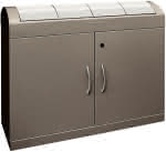 Wertstoffsammler TD4x45 l,975x1100x320mm braun-V2A,stumpf