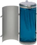 Abfallsammler mit Tür,120 l silber H 900 mm,VAR